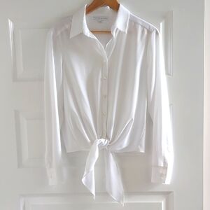 Classic White Blouse With Tie